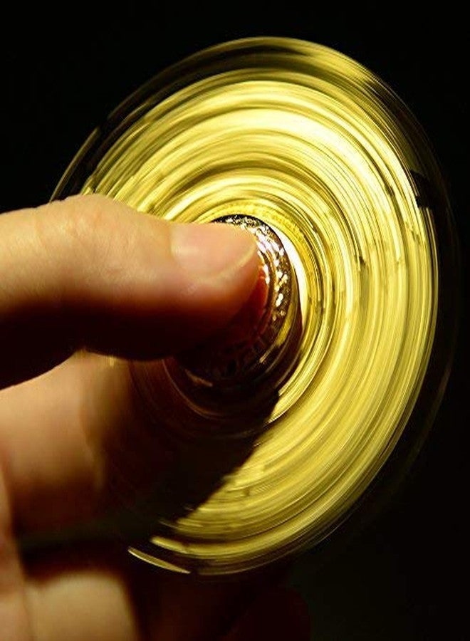 Anzmtosn Gold Sphere Fidget Spinner Metal Toys for Kids Adults, Golden Finger Spinning Toy Magic Orb Anxiety Toys, EDC Desk Spinners Toy Spining Toys Prizes for Christmas Stocking Stuffer Birthday Boys Girls - Image 4